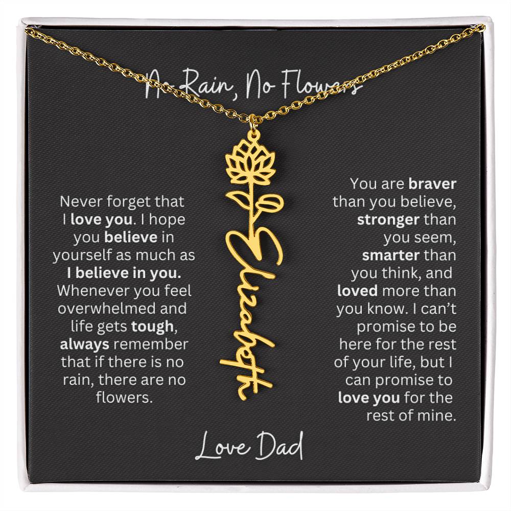 Beautiful Necklace Gift for Daughter From Dad - 'Never Forget That I Love You