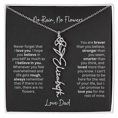 Beautiful Necklace Gift for Daughter From Dad - 'Never Forget That I Love You