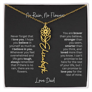 Beautiful Necklace Gift for Daughter From Dad - 'Never Forget That I Love You
