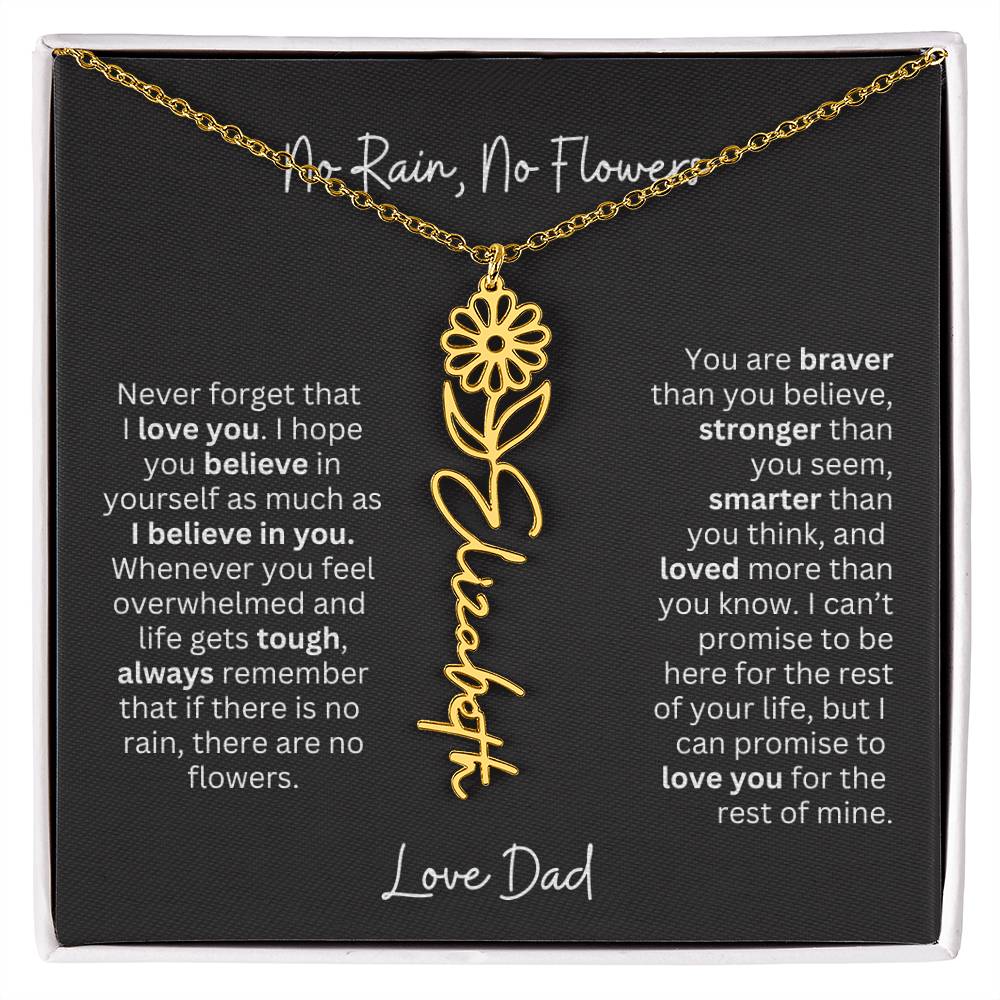 Beautiful Necklace Gift for Daughter From Dad - 'Never Forget That I Love You