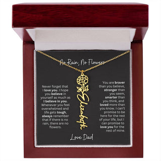 Beautiful Necklace Gift for Daughter From Dad - 'Never Forget That I Love You