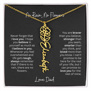 Beautiful Necklace Gift for Daughter From Dad - 'Never Forget That I Love You