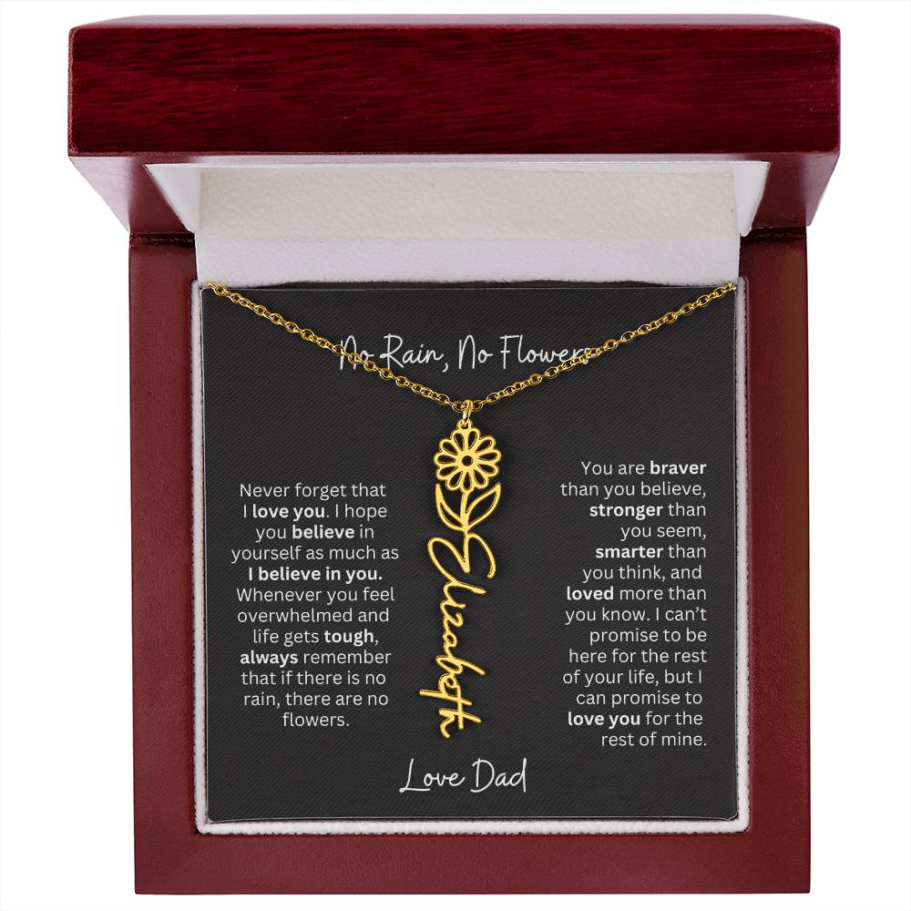 Beautiful Necklace Gift for Daughter From Dad - 'Never Forget That I Love You
