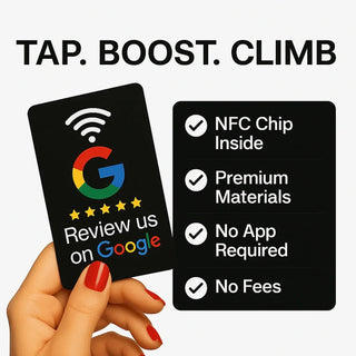 Google Review Card (NFC Chip) - No Monthly Fees, One-Tap Setup