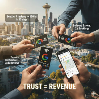 Google Review Card (NFC Chip) - No Monthly Fees, One-Tap Setup