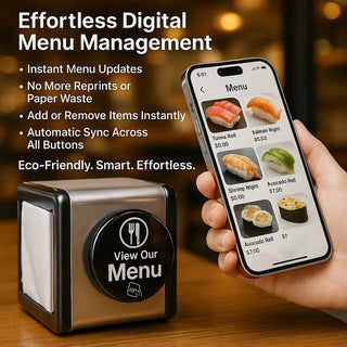 NFC Digital Restaurant Menu - Countertop One-Tap Table Sign