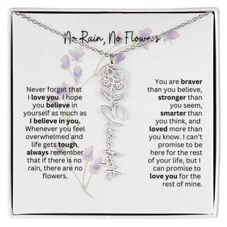 Birth Flower Necklace | Heartfelt Gift for Bonus Daughter from Stepmom or Stepdad