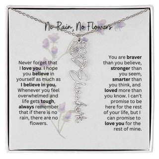 Birth Flower Necklace | Heartfelt Gift for Bonus Daughter from Stepmom or Stepdad