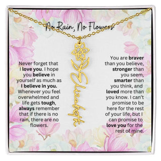 Birth Flower Necklace | Cherished Gift for Granddaughter from Grandma or Grandpa