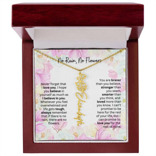 Birth Flower Necklace | Cherished Gift for Granddaughter from Grandma or Grandpa