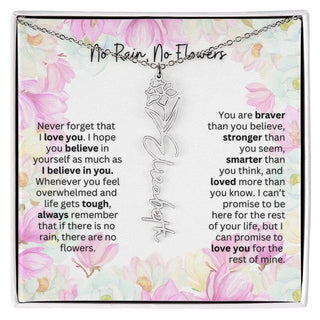 Birth Flower Necklace | Cherished Gift for Granddaughter from Grandma or Grandpa