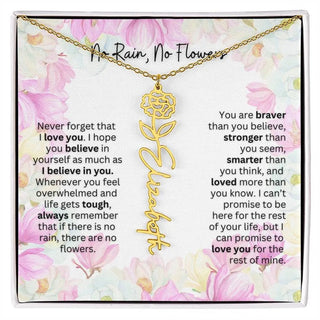 Birth Flower Necklace | Cherished Gift for Granddaughter from Grandma or Grandpa
