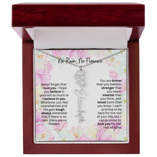 Birth Flower Necklace | Cherished Gift for Granddaughter from Grandma or Grandpa