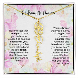Birth Flower Necklace | Cherished Gift for Granddaughter from Grandma or Grandpa