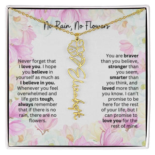 Birth Flower Necklace | Cherished Gift for Granddaughter from Grandma or Grandpa