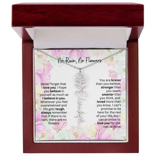 Birth Flower Necklace | Cherished Gift for Granddaughter from Grandma or Grandpa