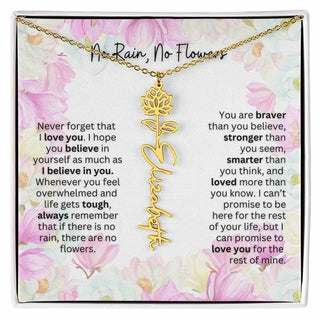 Birth Flower Necklace | Cherished Gift for Granddaughter from Grandma or Grandpa