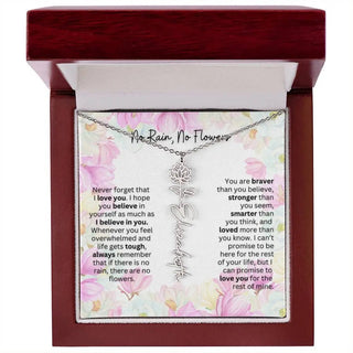 Birth Flower Necklace | Cherished Gift for Granddaughter from Grandma or Grandpa