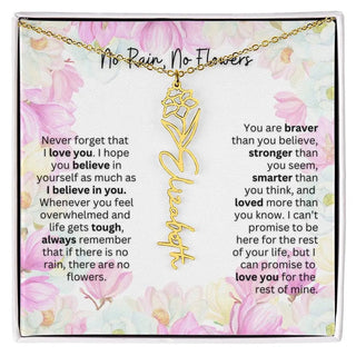Birth Flower Necklace | Cherished Gift for Granddaughter from Grandma or Grandpa