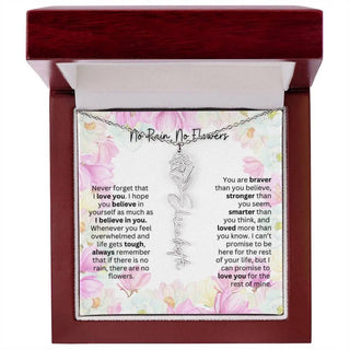 Birth Flower Necklace | Cherished Gift for Granddaughter from Grandma or Grandpa