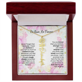 Birth Flower Necklace | Cherished Gift for Granddaughter from Grandma or Grandpa