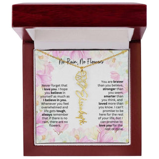 Birth Flower Necklace | Cherished Gift for Granddaughter from Grandma or Grandpa