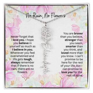 Birth Flower Necklace | Cherished Gift for Granddaughter from Grandma or Grandpa