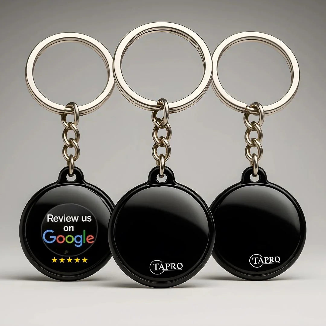 NFC Google Review Keychains (3-Pack) - Portable Feedback Tool