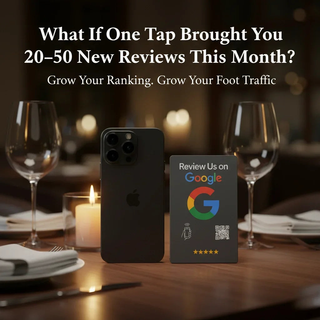 Smart NFC Google Review Stand - Contactless Tap-to-Rate Sign