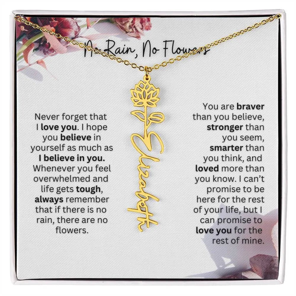 Christmas Birth Flower Necklace | Thoughtful Christmas Gift for Best Friend