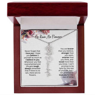 Christmas Birth Flower Necklace | Thoughtful Christmas Gift for Best Friend