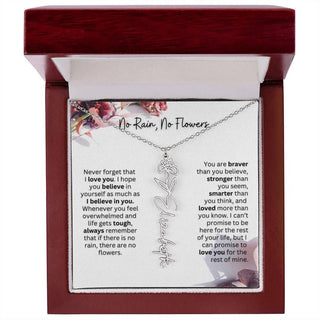 Christmas Birth Flower Necklace | Thoughtful Christmas Gift for Best Friend