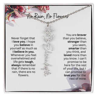 Christmas Birth Flower Necklace | Thoughtful Christmas Gift for Best Friend