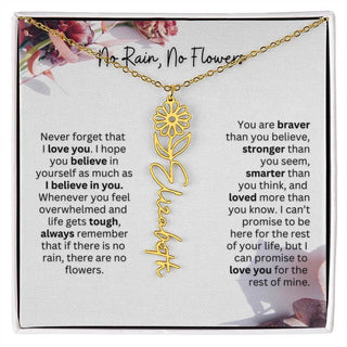 Christmas Birth Flower Necklace | Thoughtful Christmas Gift for Best Friend