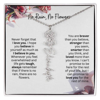 Christmas Birth Flower Necklace | Thoughtful Christmas Gift for Best Friend