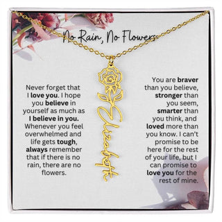 Christmas Birth Flower Necklace | Thoughtful Christmas Gift for Best Friend