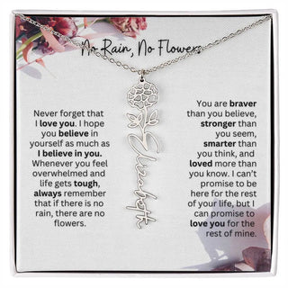 Christmas Birth Flower Necklace | Thoughtful Christmas Gift for Best Friend