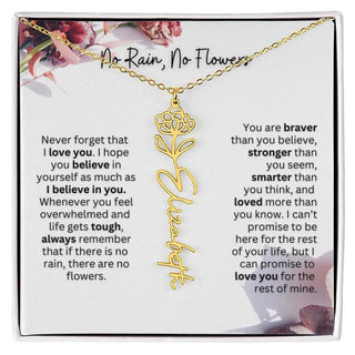Christmas Birth Flower Necklace | Thoughtful Christmas Gift for Best Friend