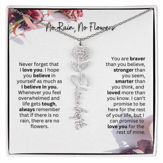 Christmas Birth Flower Necklace | Thoughtful Christmas Gift for Best Friend