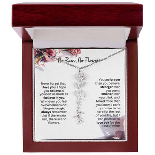 Christmas Birth Flower Necklace | Thoughtful Christmas Gift for Best Friend