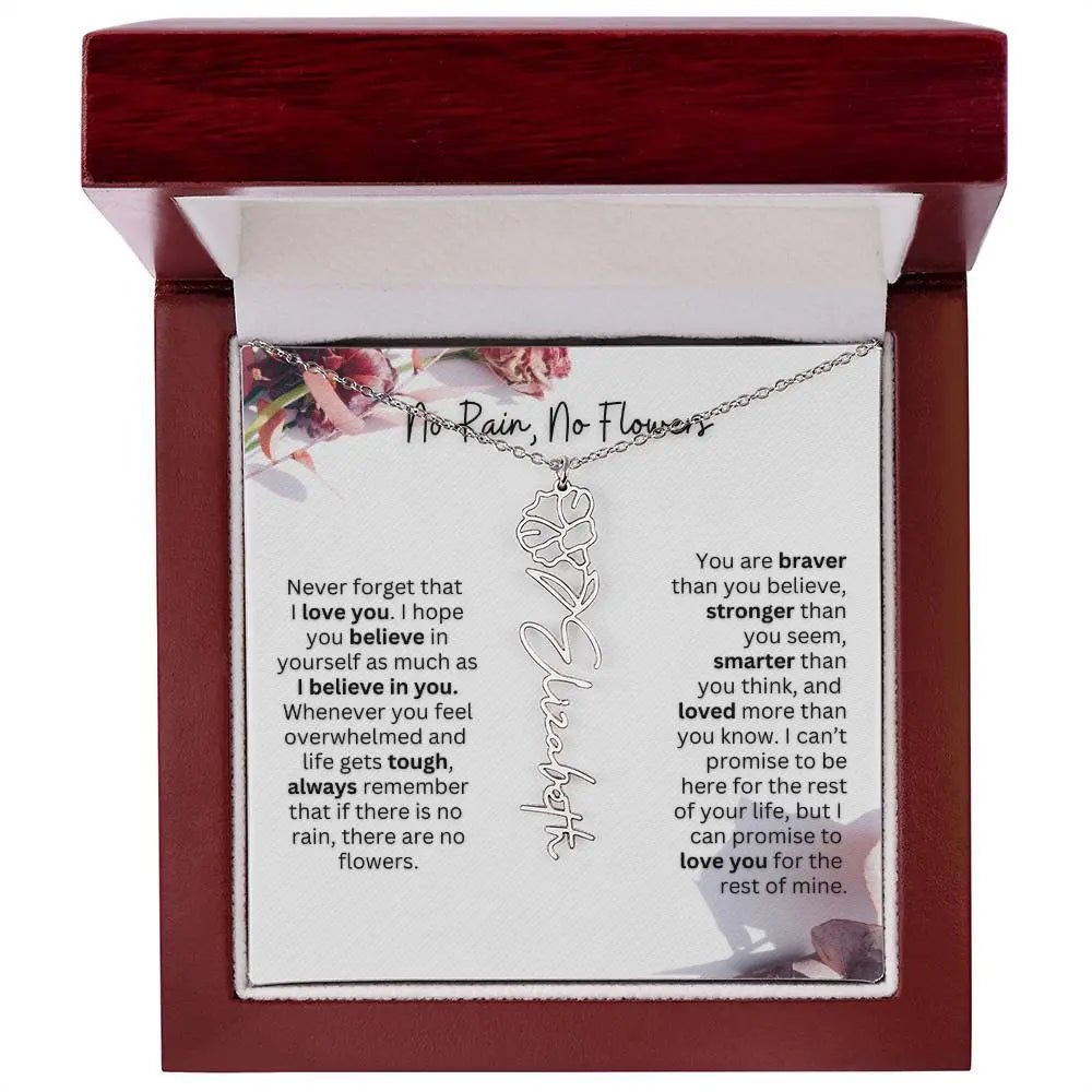 Christmas Birth Flower Necklace | Thoughtful Christmas Gift for Best Friend