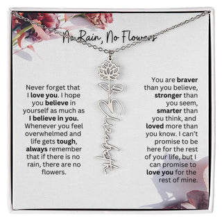 Christmas Birth Flower Necklace | Thoughtful Christmas Gift for Best Friend