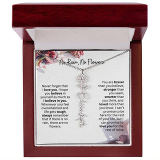 Christmas Birth Flower Necklace | Thoughtful Christmas Gift for Best Friend