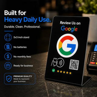 Google Review Stand - NFC & QR Tap To Review System