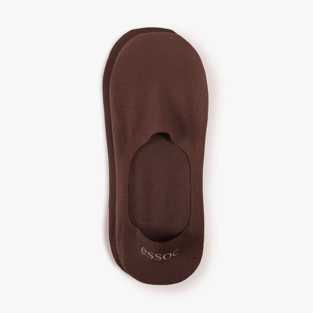 Unisex Cotton No Show Socks | Espresso Brown