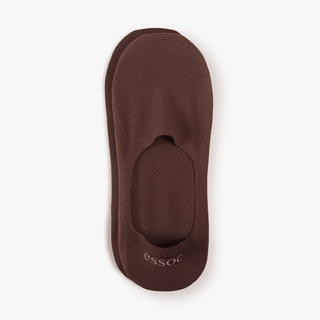 Unisex Cotton No Show Socks | Espresso Brown
