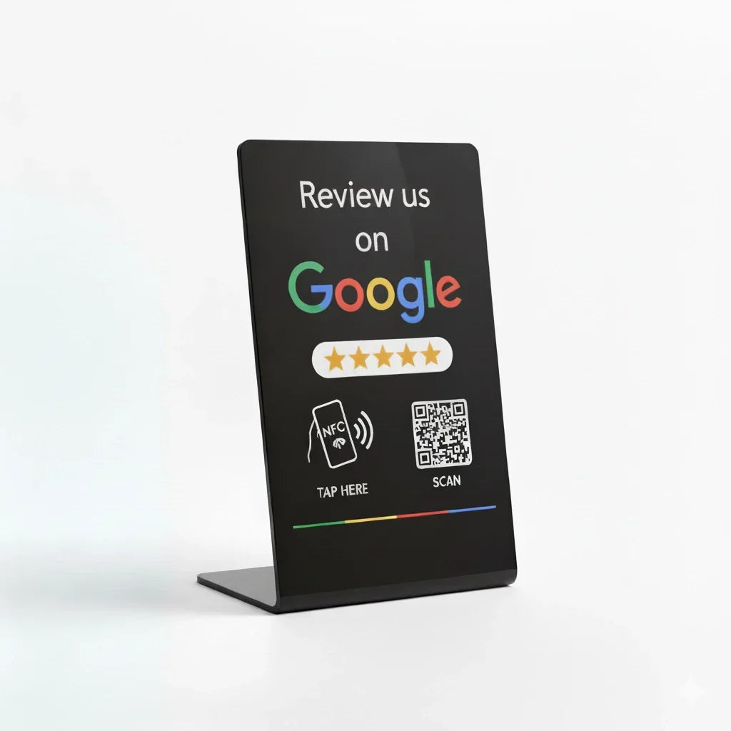Google Review Stand NFC + QR Tap Sign Review Stands