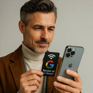 Google Review Card (NFC Chip) - No Monthly Fees, One-Tap Setup