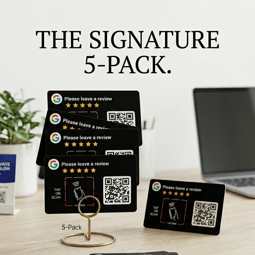 Google Review QR Code Card  | 3M NFC Chip Technology - TAPro
