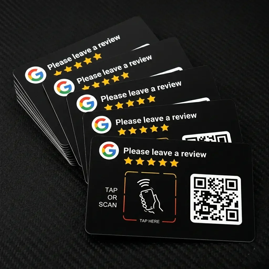 Google Review QR Code Card  | 3M NFC Chip Technology - TAPro